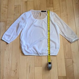 The Limited White Swiss Dot Blouse, Medium